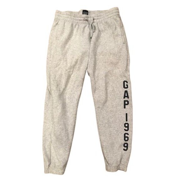 Women's Medium Sweatpants GAP 1969 Gray Joggers w/ Pockets and Draw String - Picture 1 of 2